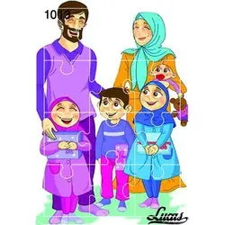 پازل چوبی 12 تکه طرح خانواده کد 1013