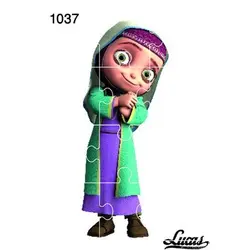 پازل چوبی 12 تکه طرح دختر کد 1037