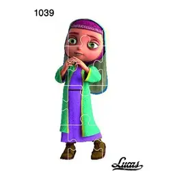 پازل چوبی 12 تکه طرح دختر کد 1039