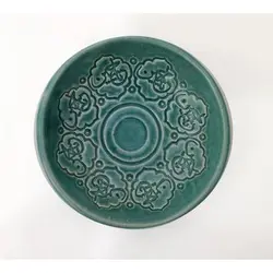 پیاله سفالی سبز طرح (سقا)