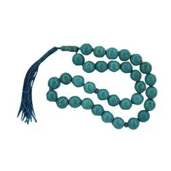 تسبیح سنگی 33 دانه سایز 8 (فیروزه ای)