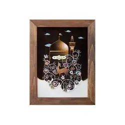 قاب فرش نوشته طرح گنبد امام رضا علیه‌ السلام
