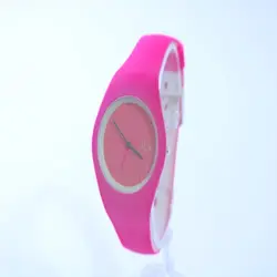 ساعت آیس Ice watch زنانه صفحه بزرگ صورتی طوسی