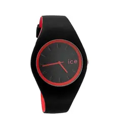 ساعت آیس Ice watch مردانه و زنانه صفحه بزرگ مشکی قرمز