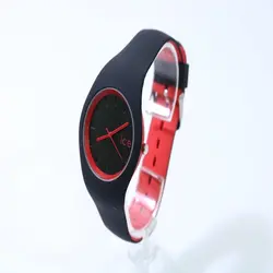 ساعت آیس Ice watch مردانه و زنانه صفحه بزرگ مشکی قرمز
