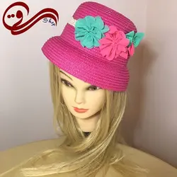 کلاه آفتابی دخترانه حصیری لبه کوتاه Girls sun hat