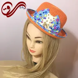 کلاه آفتابی دخترانه حصیری لبه کوتاه Girls sun hat