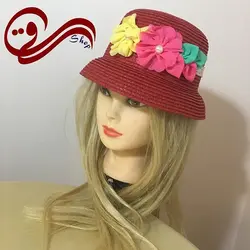 کلاه آفتابی دخترانه حصیری لبه کوتاه Girls sun hat