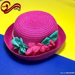 کلاه آفتابی دخترانه حصیری لبه کوتاه Girls sun hat