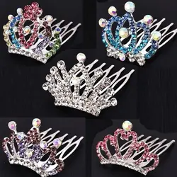 شانه تزیینی طرح تاج بچگانه Floral Hair Comb with Crown Design