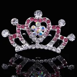 شانه تزیینی طرح تاج بچگانه Floral Hair Comb with Crown Design