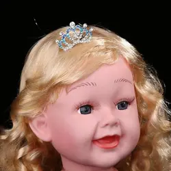 شانه تزیینی طرح تاج بچگانه Floral Hair Comb with Crown Design