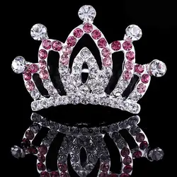 شانه تزیینی طرح تاج بچگانه Floral Hair Comb with Crown Design