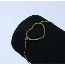 دستبند زنجیر پلاک طلایی