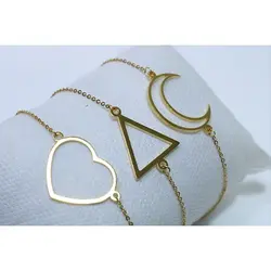 دستبند زنجیر پلاک طلایی