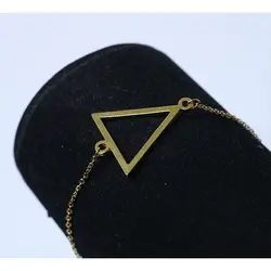 دستبند زنجیر پلاک طلایی