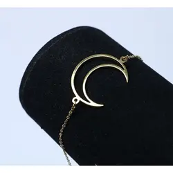 دستبند زنجیر پلاک طلایی