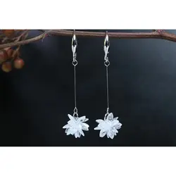 گوشواره حلقه ای گل کریستالی