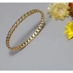دستبند بافت زنجیری طلایی