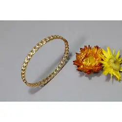 دستبند بافت زنجیری طلایی