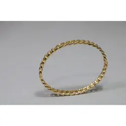 دستبند بافت زنجیری طلایی