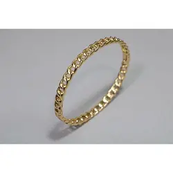 دستبند بافت زنجیری طلایی