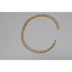 دستبند بافت زنجیری طلایی