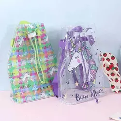 کوله شفاف شیشه ای یونیکورن Transparent Unicorn backpack