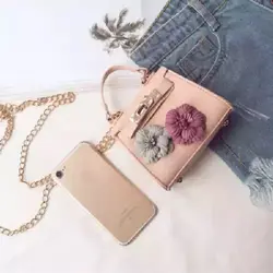 کیف چرم گلدار طرح هرمس Hermes floral leather bag