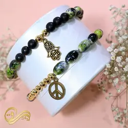 دستبند مردانه نماد صلح و دست