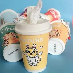 دستمال مرطوب مسافرتی لیوانی