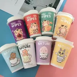 دستمال مرطوب مسافرتی لیوانی