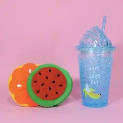 لیوان اسموتی نی دار میوه ای