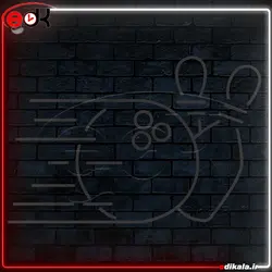 تابلو نئون طرح توپ بولینگ شماره 1 در ابعاد مختلف