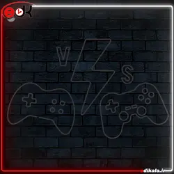 تابلو نئون طرح دسته بازی پلی استیشن شماره 1 در ابعاد مختلف