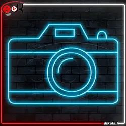 تابلو نئون طرح دوربین شماره 1 در ابعاد مختلف