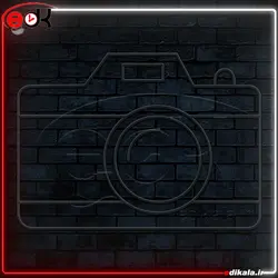 تابلو نئون طرح دوربین شماره 1 در ابعاد مختلف