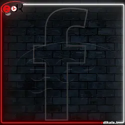 تابلو نئون طرح لوگو فیسبوک شماره 1 در ابعاد مختلف