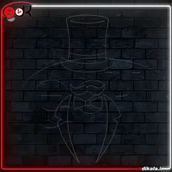 تابلو نئون طرح کت شماره 1 در ابعاد مختلف