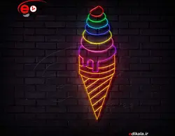تابلو نئون طرح بستنی شماره 9 در ابعاد مختلف