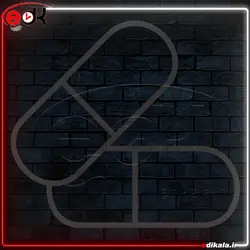 تابلو نئون طرح قرص شماره 2 در ابعاد مختلف