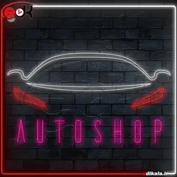 تابلو نئون طرح ماشین شماره 7 در ابعاد مختلف+ترانس