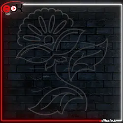 تابلو نئون طرح گل شماره 17 در ابعاد مختلف + آداپتور