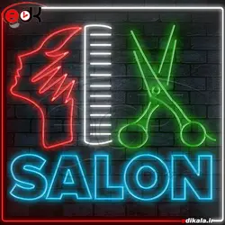 تابلو نئون طرح آرایشگاه شماره 11 در ابعاد مختلف + آداپتور