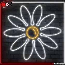 تابلو نئون طرح گل شماره 21 در ابعاد مختلف + آداپتور