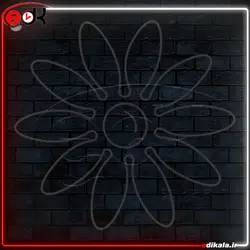 تابلو نئون طرح گل شماره 21 در ابعاد مختلف + آداپتور