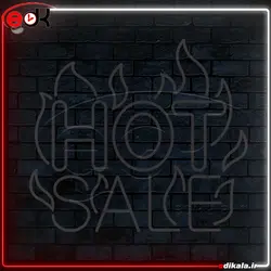 تابلو نئون طرح تخفیف شماره 5 در ابعاد مختلف + آداپتور