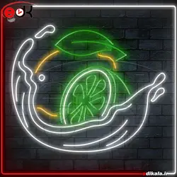 تابلو نئون طرح نوشیدنی شماره 10 در ابعاد مختلف + آداپتو