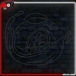 تابلو نئون طرح نوشیدنی شماره 10 در ابعاد مختلف + آداپتو