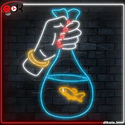 تابلو نئون طرح فانتزی شماره 18 در ابعاد مختلف + آداپتور